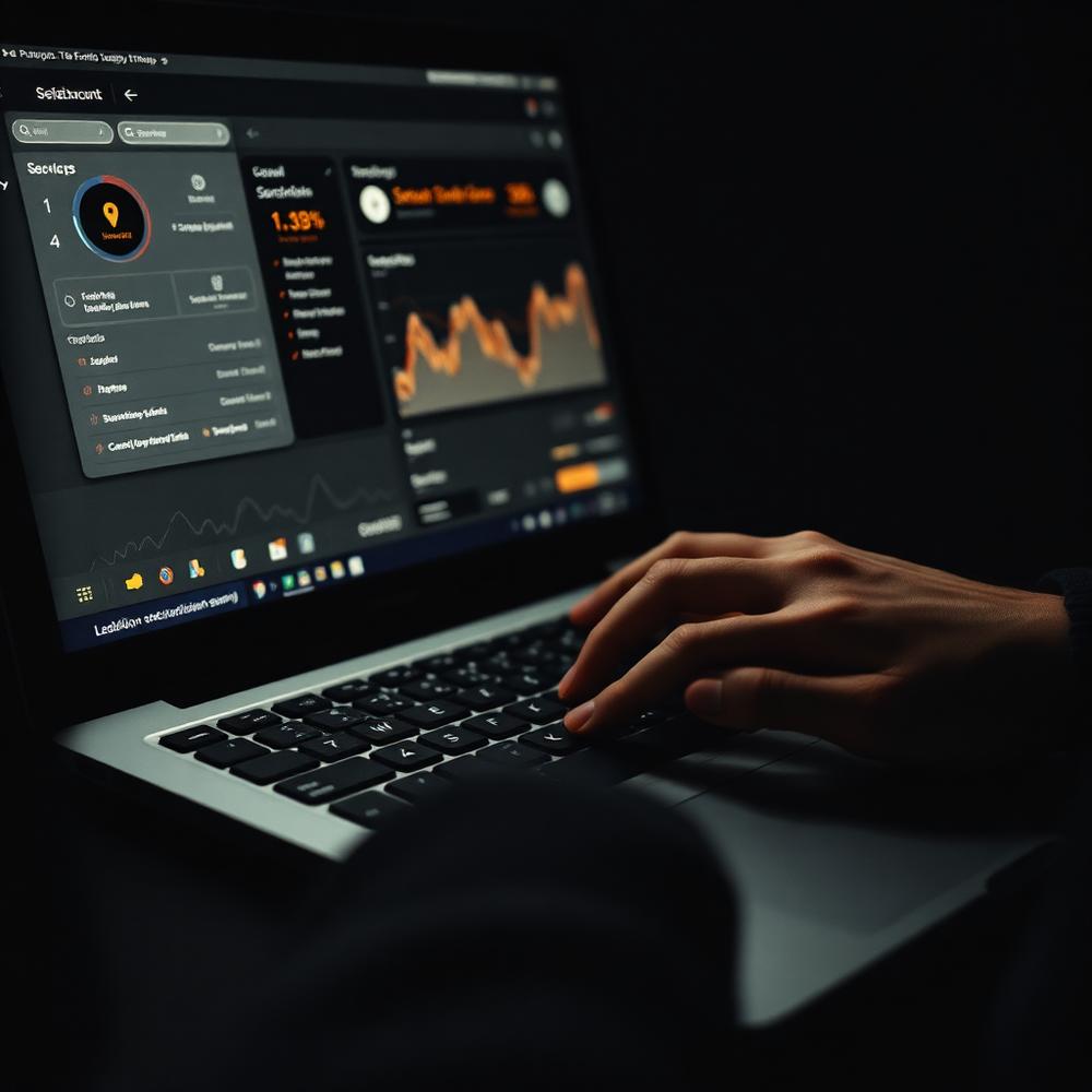 Engineer reviewing a live security dashboard on a laptop